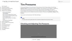 Tesla - Tire Pressure Monitoring