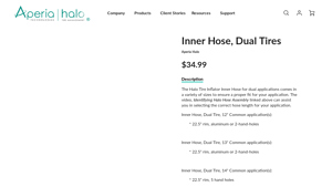 Aperia Halo - Inner Hose, Dual Tires