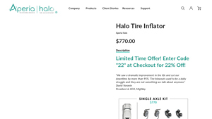 Aperia Technologies - Halo Tire Inflator