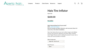 Aperia Tech - Halo Tire Inflator