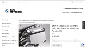 BMW - R1200GS Adventure Aluminum Pannier Kit