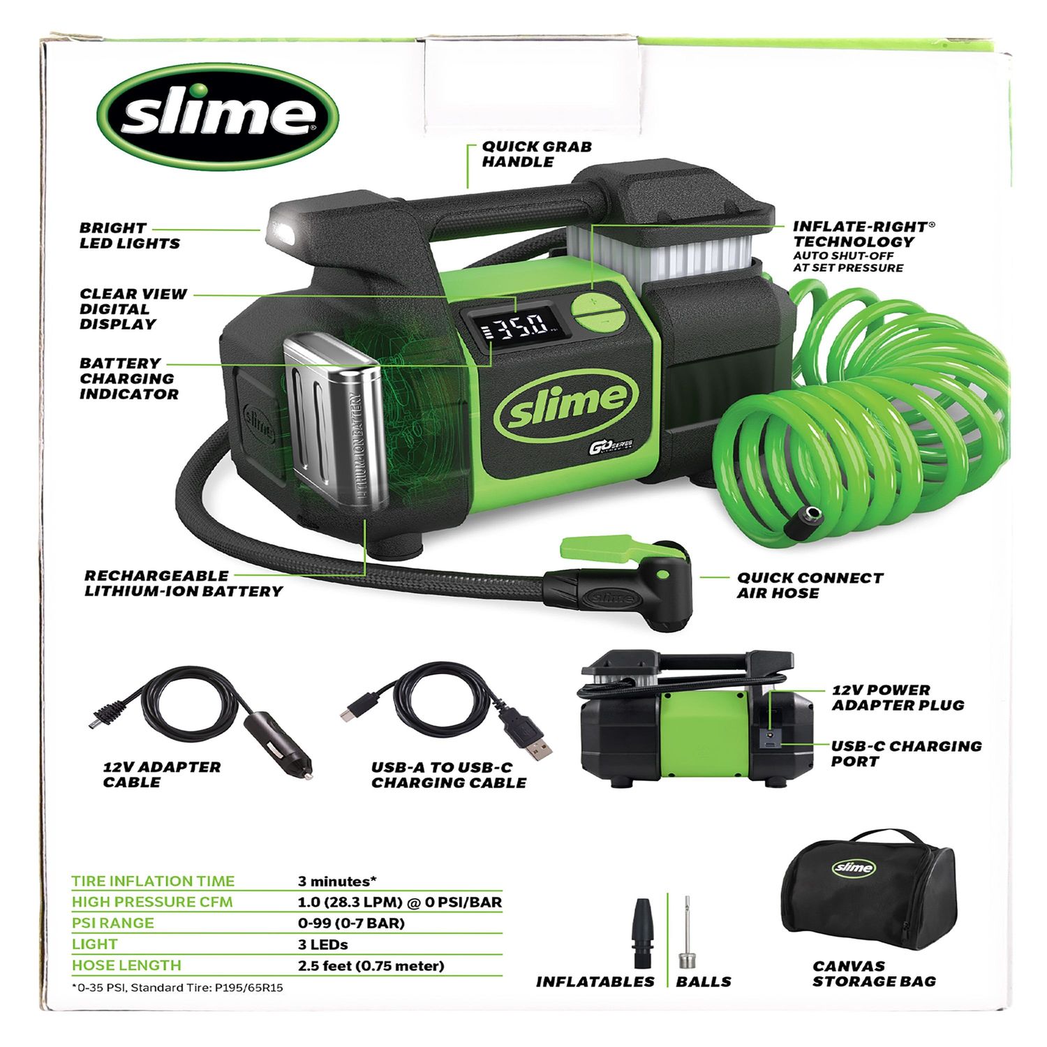 An application scenario or product detail of slime cordless pro power tire inflator - Image 7