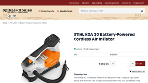 STIHL - KOA 20 Battery-Powered Cordless Air Inflator
