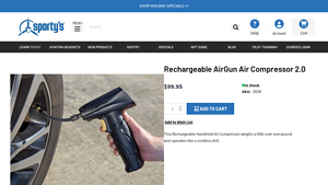 Sportys - Rechargeable AirGun Air Compressor 2.0