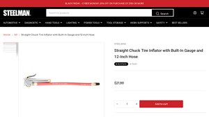 Steelman - Straight Chuck Tire Inflator