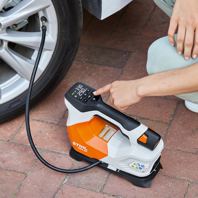 Featured image for the stihl tire inflator guide