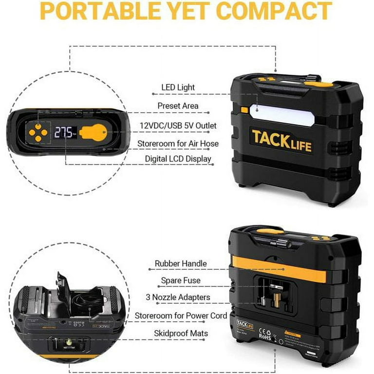 An application scenario or product detail of tacklife tire inflator - Image 13