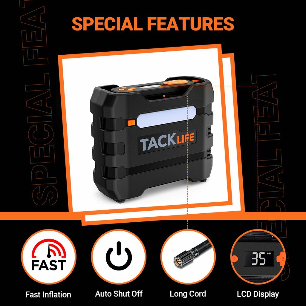 An application scenario or product detail of tacklife tire inflator - Image 14