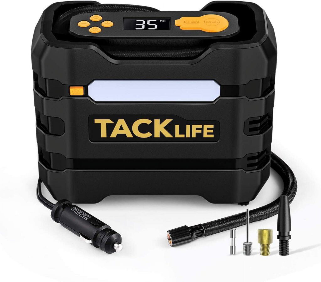 Featured image for the tacklife tire inflator guide