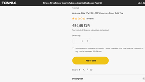 Tannus - Airless e-Bike Tire 26x 2.00