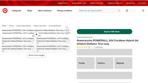 Greenworks - POWERALL 24V Cordless Hybrid Air Inflator/Deflator