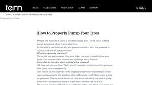 Tern Bicycles - Tire Pressure Essentials