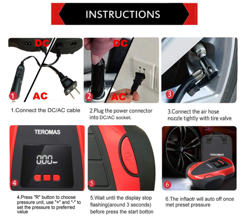 An application scenario or product detail of teromas tire inflator - Image 17
