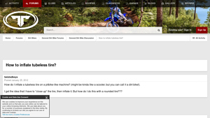 ThumperTalk - Tire Inflation Tips