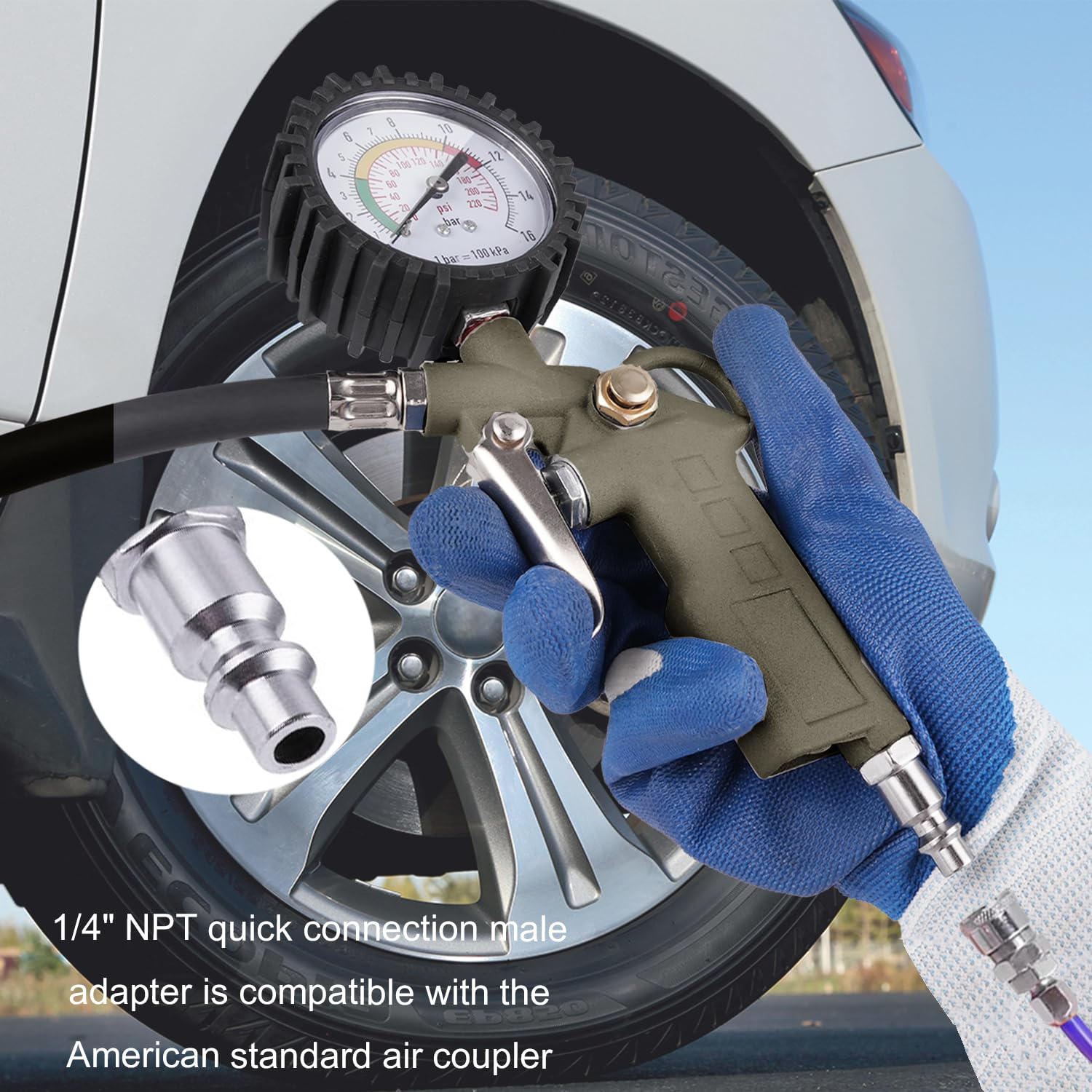 An application scenario or product detail of tire inflator attachment air compressor - Image 12