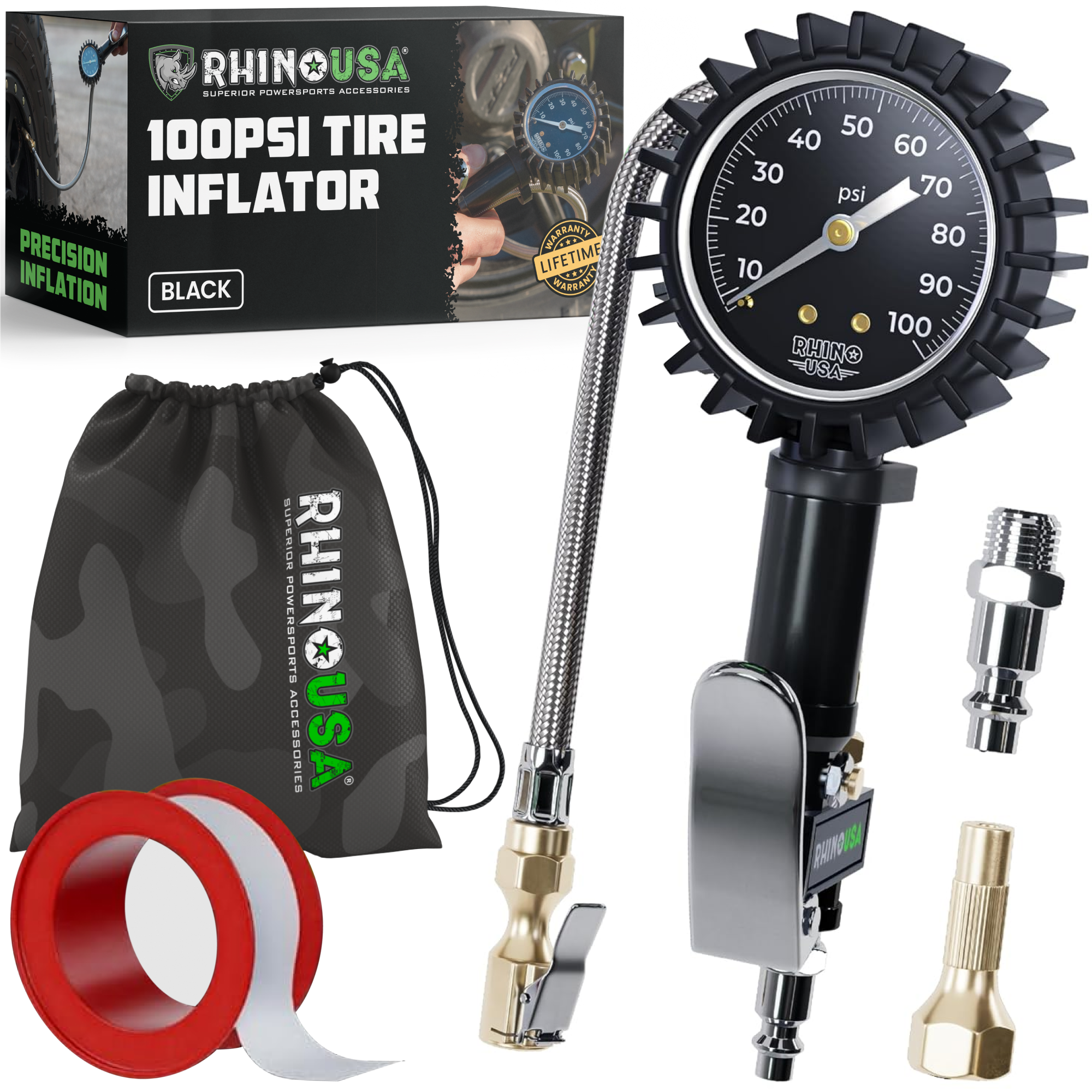 An application scenario or product detail of tire pressure inflator with gauge - Image 14