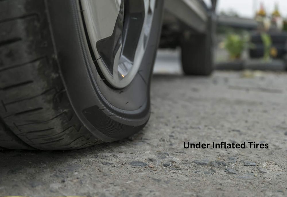 An application scenario or product detail of tires can be hazardous if over inflated or under inflated. - Image 12