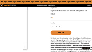 Tough Tested - The Phoenix Vehicle Jump Starter with Air Pump & Power Bank