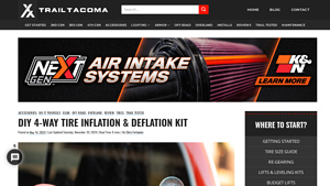 Trail Tacoma - DIY 4-Way Tire Inflation & Deflation Kit