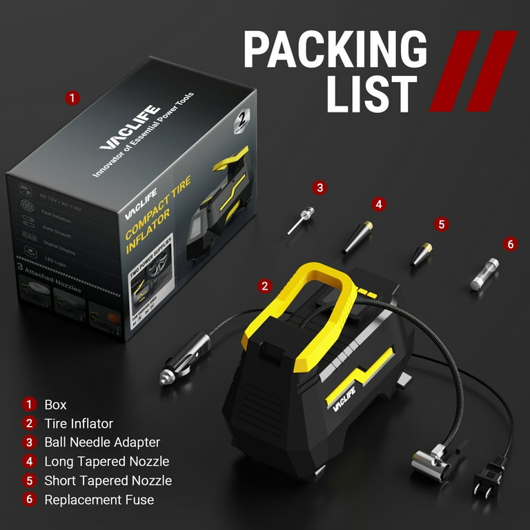 An application scenario or product detail of vaclife tire inflator for car tires - Image 6