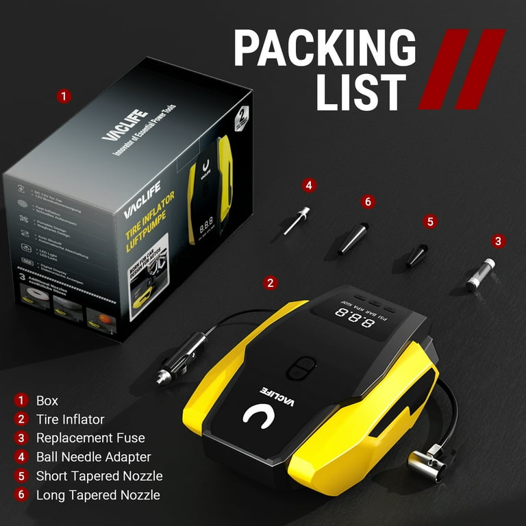 An application scenario or product detail of vaclife tire inflator for car tires - Image 8