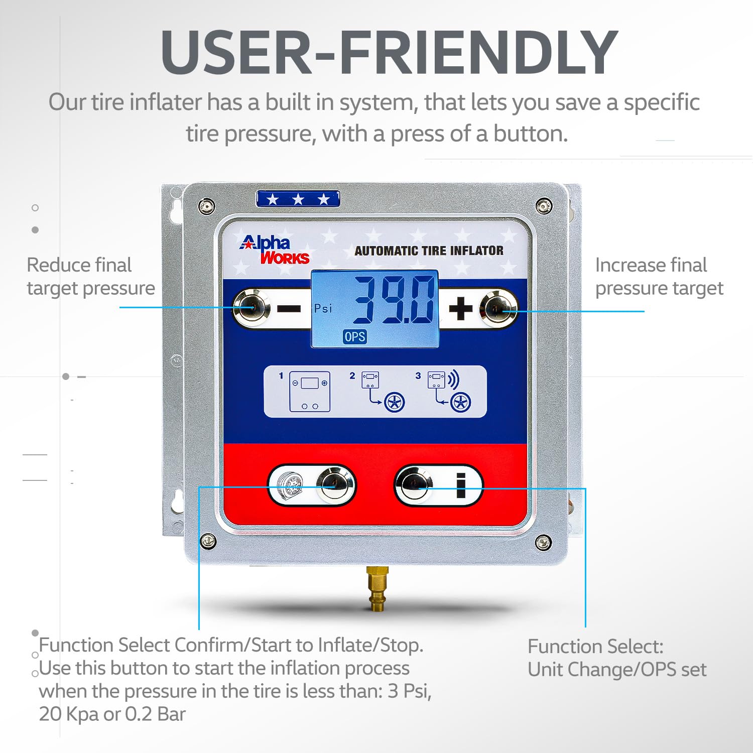 An application scenario or product detail of wall mount tire inflator - Image 1