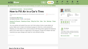WikiHow - Tire Inflation Guide