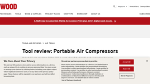 Wood Magazine - Portable Air Compressors Review