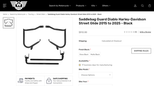 Wings Custom - Saddlebag Guard Diablo for Harley-Davidson Street Glide