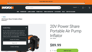 Worx - 20V Power Share Portable Inflator