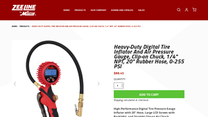 Zeeline - Heavy Duty Digital Tire Inflator