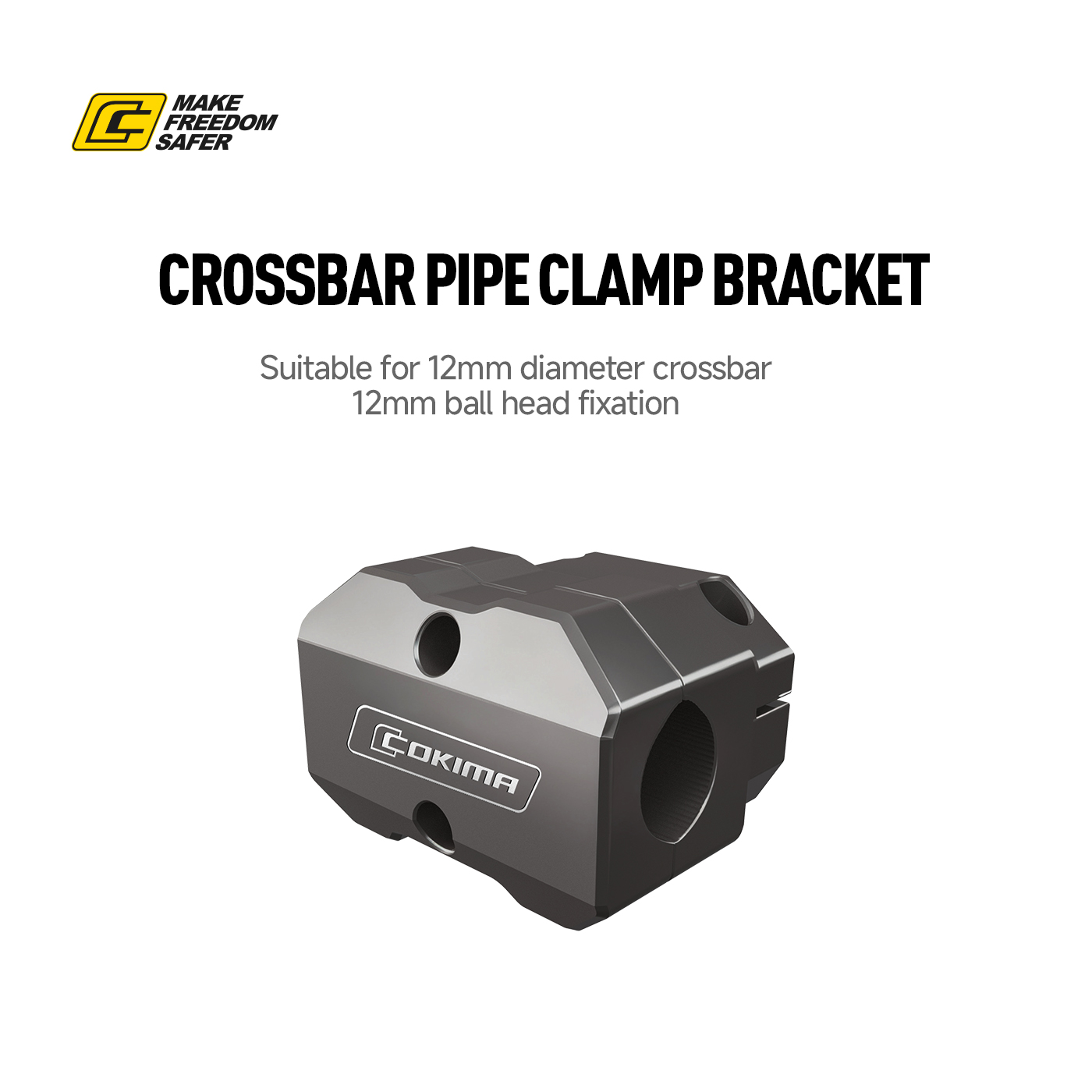 Crossbar Pipe Clamp Bracket – 12 mm Crossbar Compatible – CK3-Z04