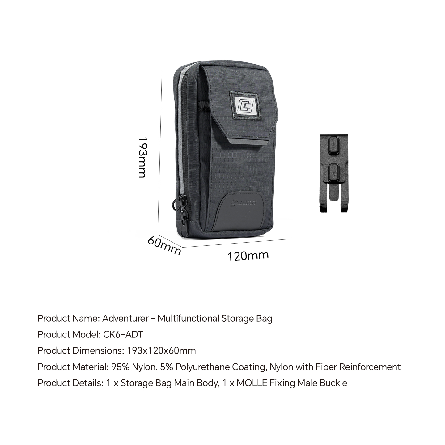 Multi-Functional Storage Bag – Quick-Release, MOLLE-Compatible & Everyday-Ready – CK6-ADT